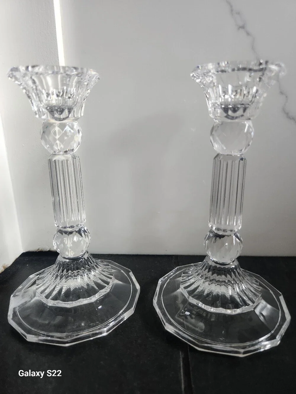 Fifth Avenue Crystal Candlestick Pair